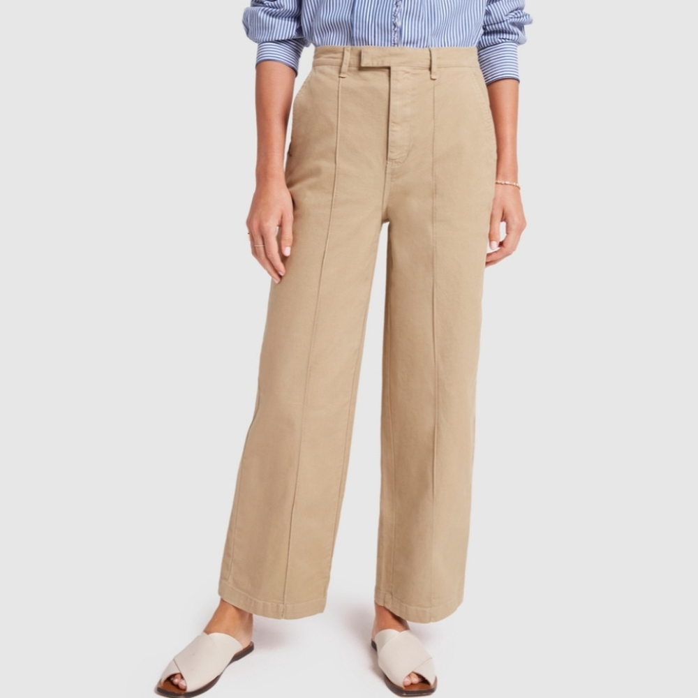 New Alex Mill Cotton High Rise Twill Trousers. Size 8. NWOT